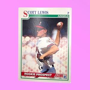 1991 Score Scott Lewis California Angels #759 Rookie Prospect Baseball Card